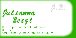 julianna metzl business card